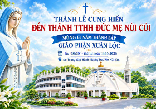 ĐẠI LỄ CUNG HIẾN ĐỀN THÁNH ĐỨC MẸ NÚI CÚI – DẤU CHỈ CỦA ĐỨC TIN HIỆP THÔNG VÀ TÌNH YÊU DÂNG MẸ
